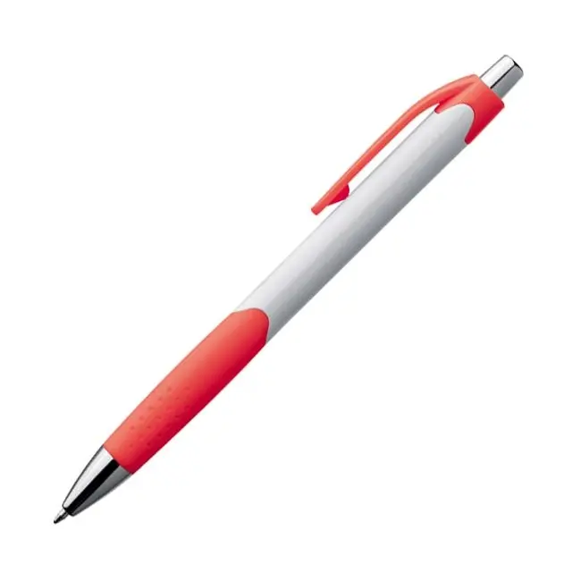 Ручка пластикова Красный Белый Серебристый 4177-04