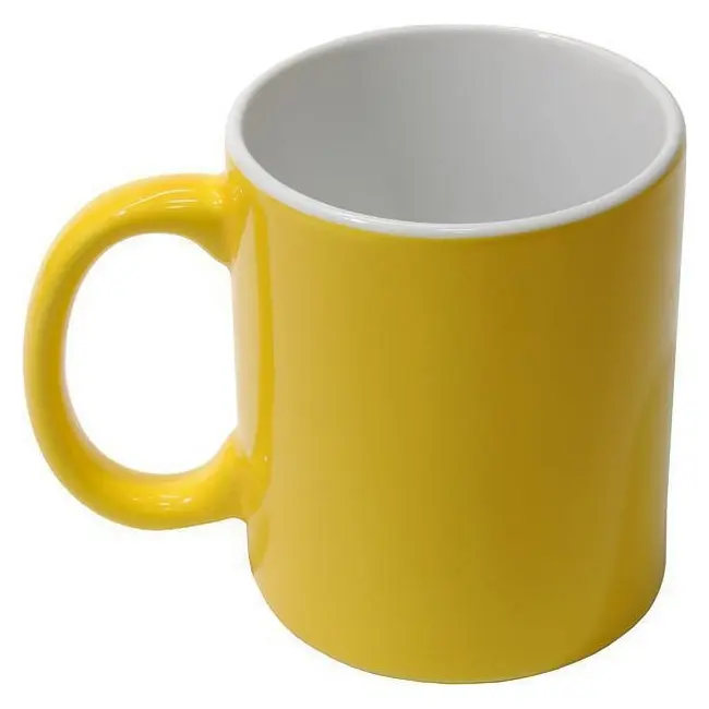 Чашка керамическая 340мл Желтый Белый 7348-01