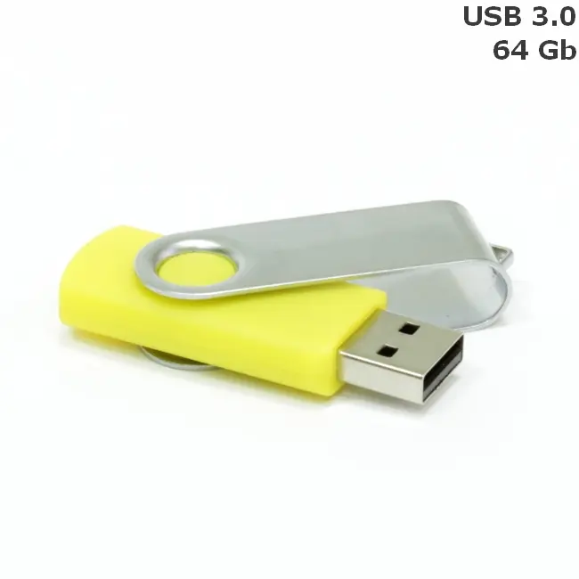 Флешка 'Twister' 64 Gb USB 3.0 Желтый Серебристый 14599-80