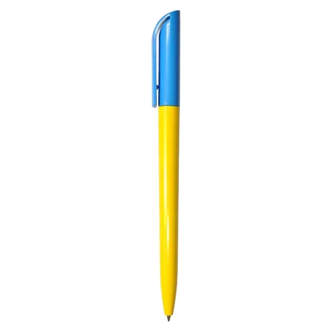 Ручка Uson пластикова з поворотним механізмом Желтый Голубой 3921-37
