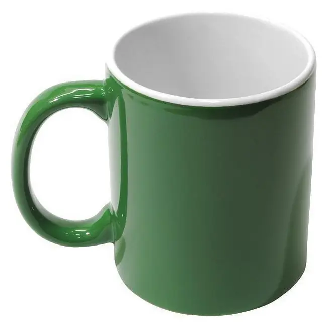 Чашка керамічна 340мл Зеленый Белый 7348-06