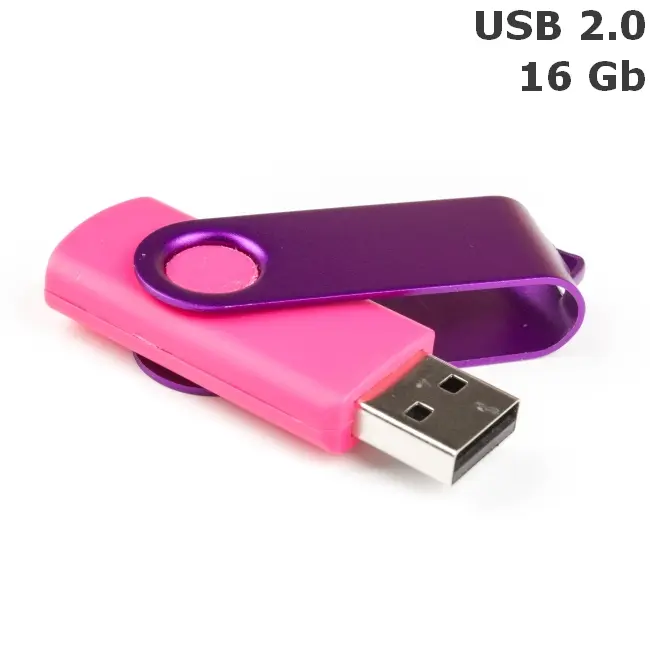 Флешка 'Twister' 16 Gb USB 2.0 Фиолетовый Розовый 3675-135