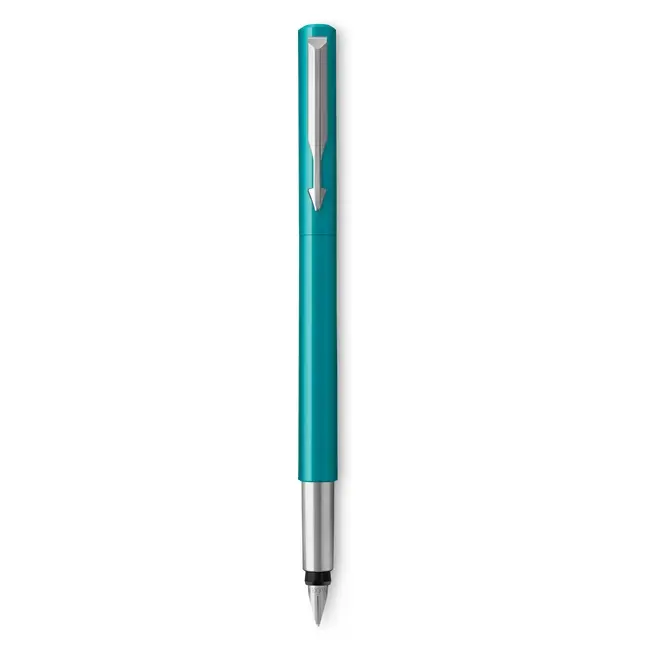 Ручка пір'яна 'Parker' VECTOR 17 Blue-Green FP F Серый Серебристый 10026-05
