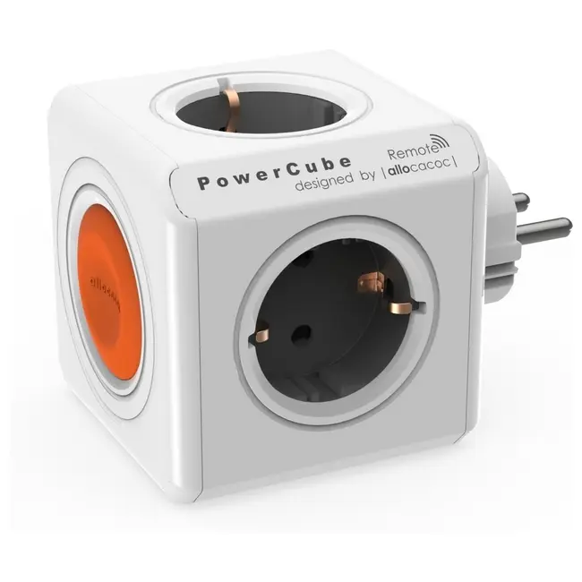 Мережевий розгалужувач PowerCube Original Remote SINGLE DE Оранжевый Серый Белый 1555-01