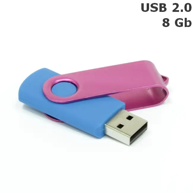 Флешка 'Twister' 8 Gb USB 2.0 Голубой Розовый 3673-49