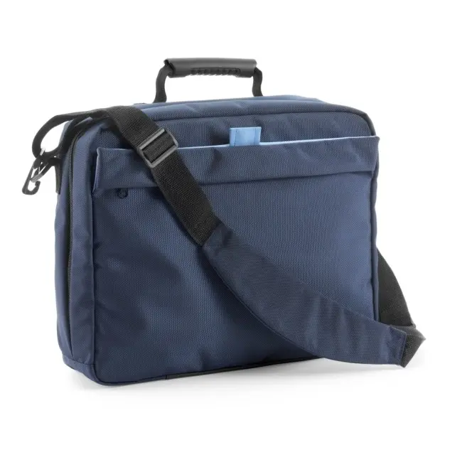 Рюкзак - сумка для ноутбука 14" Черный Темно-синий 6611-02
