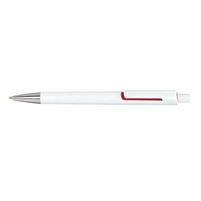 Ручка пластикова Белый Красный Серебристый 2793-03