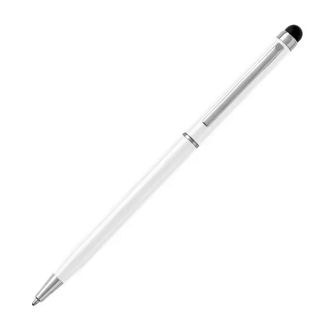 Ручка стилус металлическая Серебристый Белый 1462-10