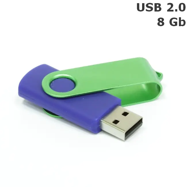 Флешка 'Twister' 8 Gb USB 2.0 Зеленый Темно-синий 3673-48