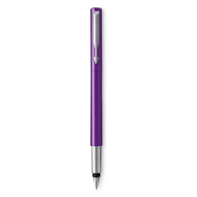 Ручка пір'яна 'Parker' VECTOR 17 Purple FP F Фиолетовый Серебристый 10026-04
