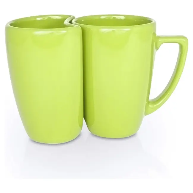 Набір з двох чашок Eden Plus керамічний 330 / 250 мл Зеленый 1802-20
