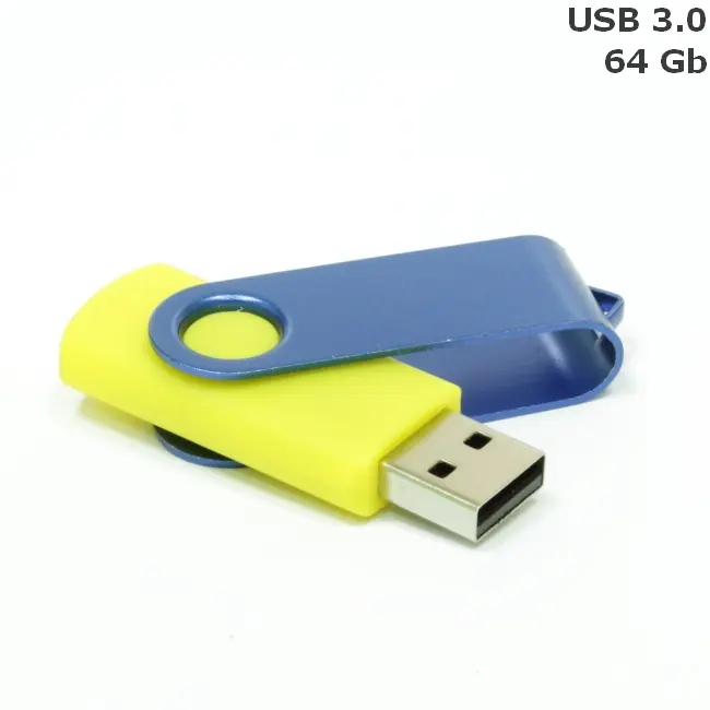 Флешка 'Twister' 64 Gb USB 3.0 Синий Желтый 14599-16