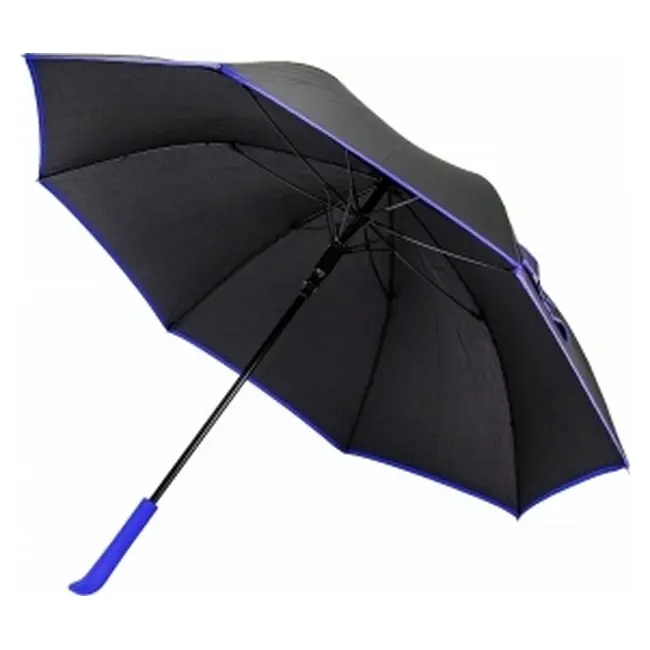 Зонт трость Черный Синий 12632-02