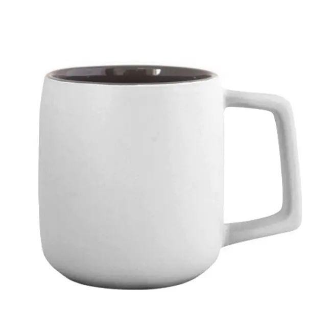 Чашка керамічна 'AVA' матова 420 мл Черный Белый 14225-06