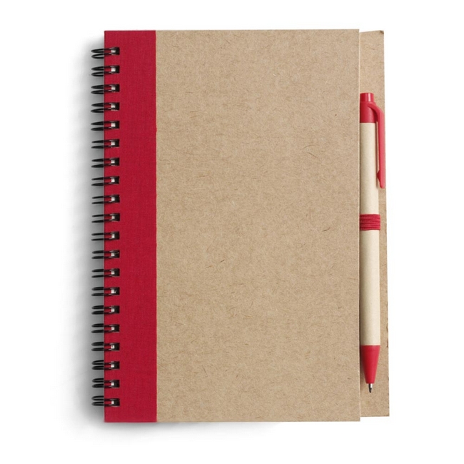 Блокнот с ручкой Красный Черный Бежевый 1440-03