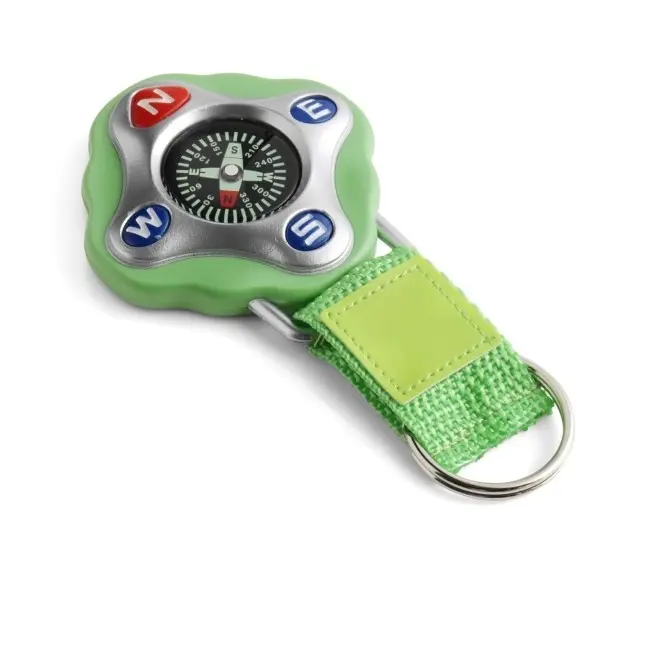 Брелок - компас с нейлоновым ремешком Зеленый Синий Серебристый Черный Красный 6531-04