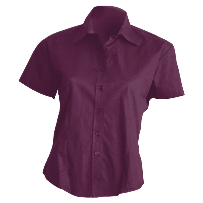Рубашка 'JHK' 'CASUAL & BUSINESS SHIRT LADY SS' POPLIN WINE Бордовый 1620-01