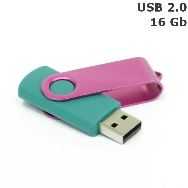 Флешка 'Twister' 16 Gb USB 2.0 Розовый Зеленый 3675-61