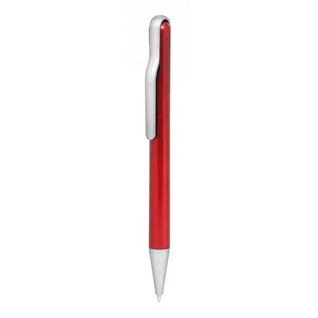 Ручка пластикова глянцева Красный Серебристый 3831-02