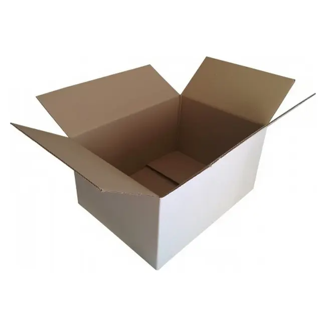 Коробка картонна Чотирьохклапанна 510х375х255 мм біла Белый 10203-01