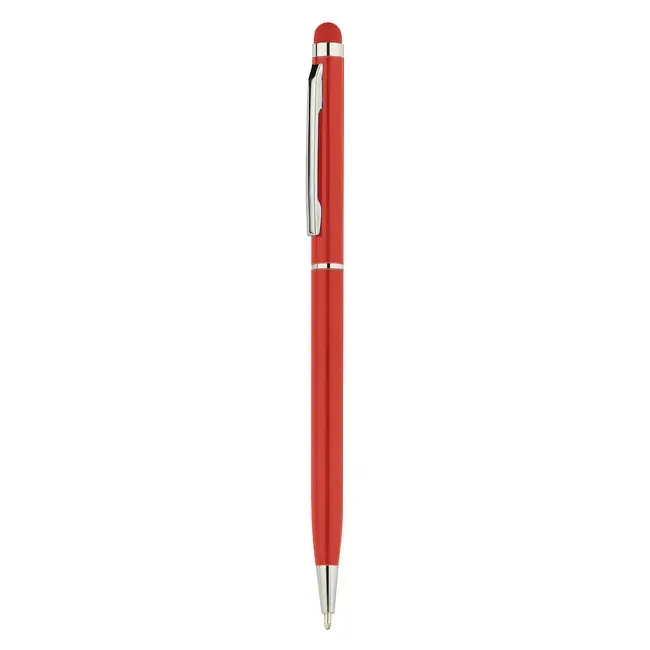 Ручка стилус металлическая шариковая Серебристый Красный 11906-02