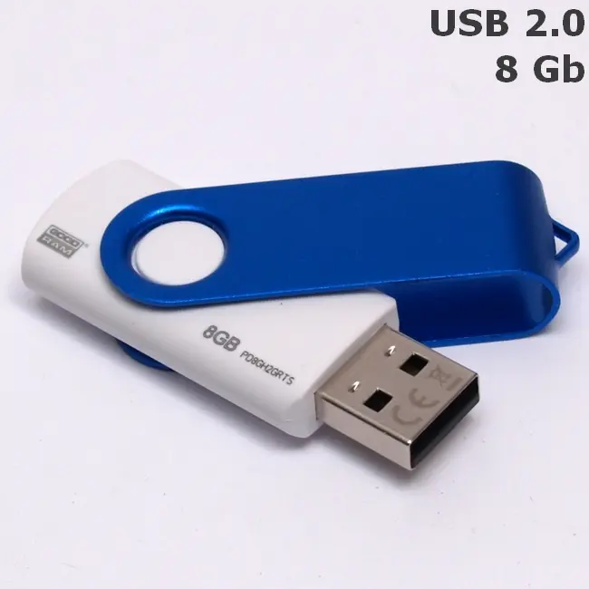Флешка 'GoodRAM' 'Twister' под логотип 8 Gb USB 2.0 бело-синяя Белый Синий 4931-11