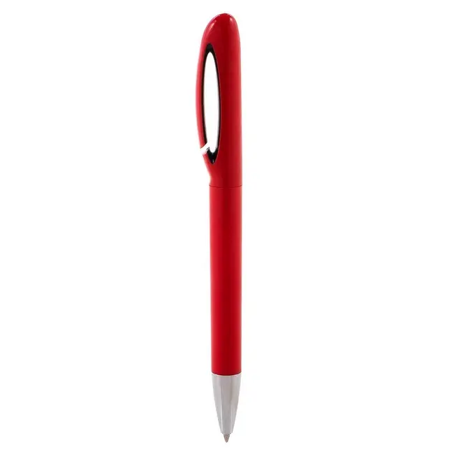 Ручка пластикова Красный Серебристый Черный 1881-02