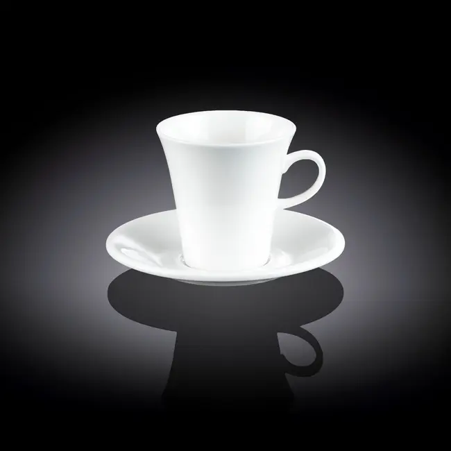 Чашка з блюдцем 'Wilmax' для чаю 210мл Белый 9736-01