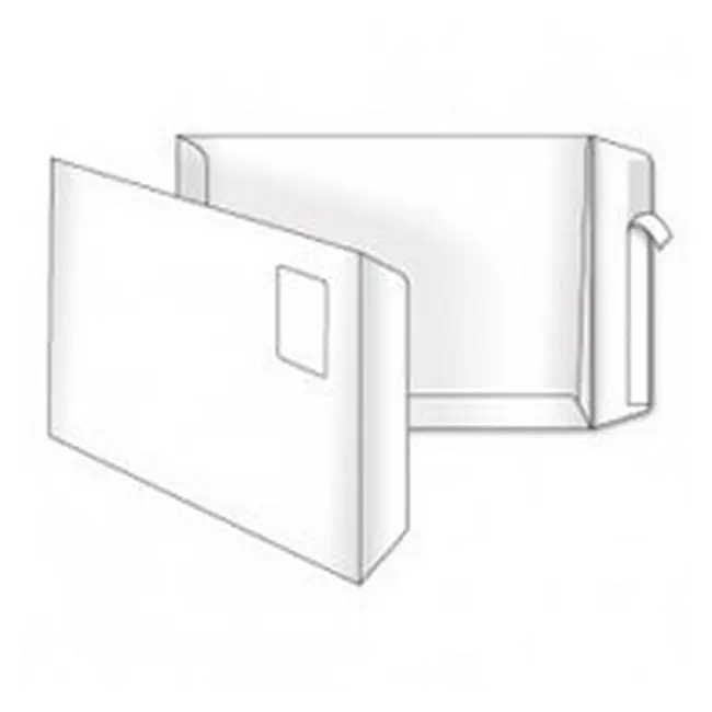 Пакет С4 (0 + 0) з вікном вгорі самоклейка Белый 10257-01