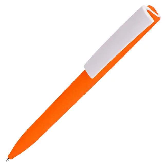 Ручка пластиковая Белый Оранжевый 12313-02