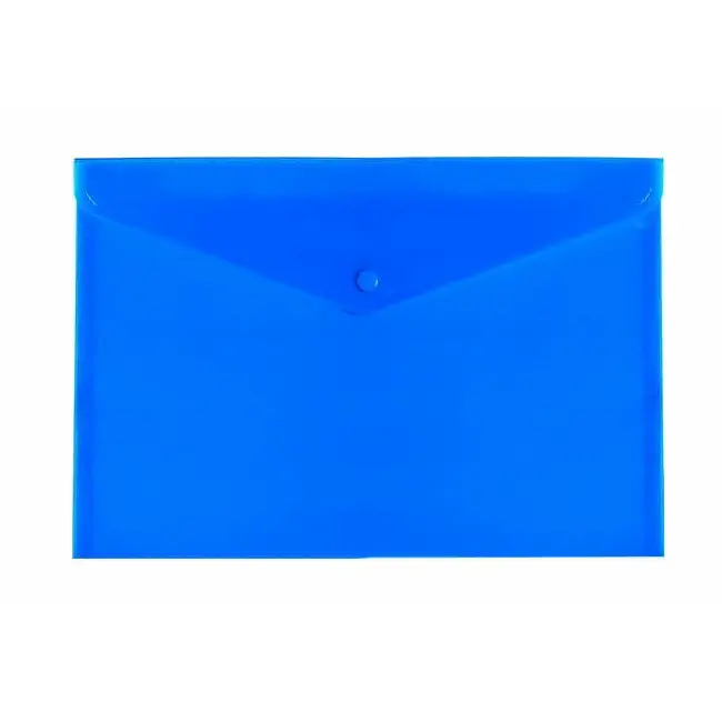 Папка-конверт А4 на кнопке синяя