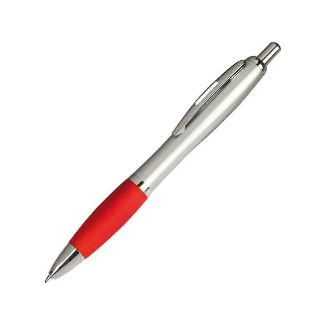 Ручка пластиковая Серебристый Красный 4588-15