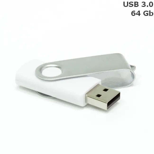 Флешка 'Twister' 64 Gb USB 3.0 Серебристый Белый 14599-79