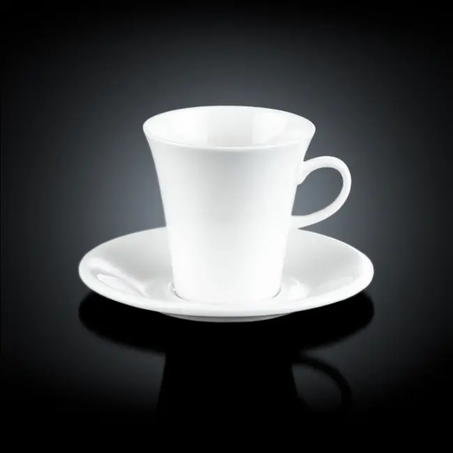 Чашка з блюдцем 'Wilmax' для кави 160мл Белый 9697-01