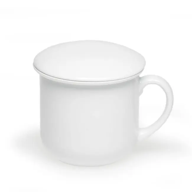 Чашка з ситечком і кришкою Белый 1346-01