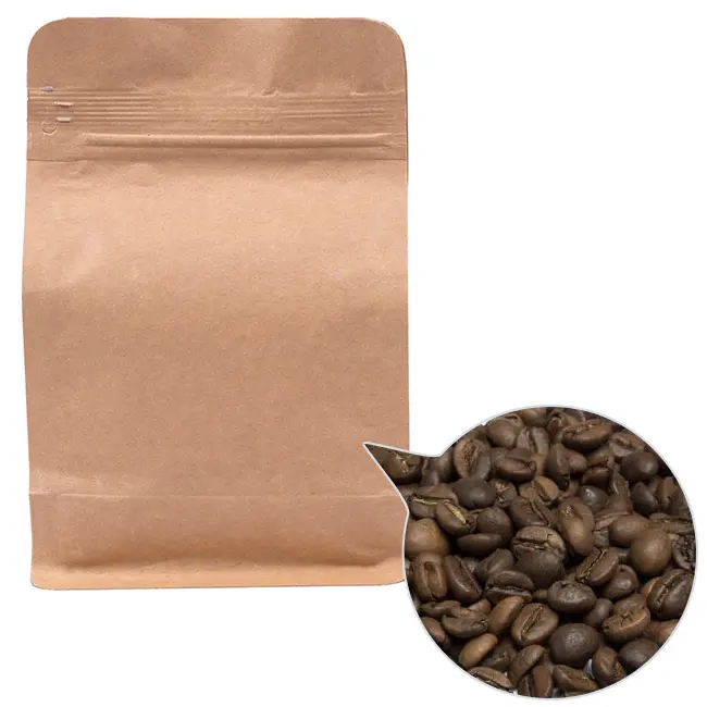 Кофе зерно '100% Арабика Гватемала' ППД120х200х80 крафт 120г Коричневый 13814-03