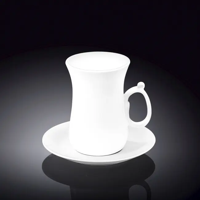 Чашка з блюдцем 'Wilmax' для кави 120мл Белый 9721-01
