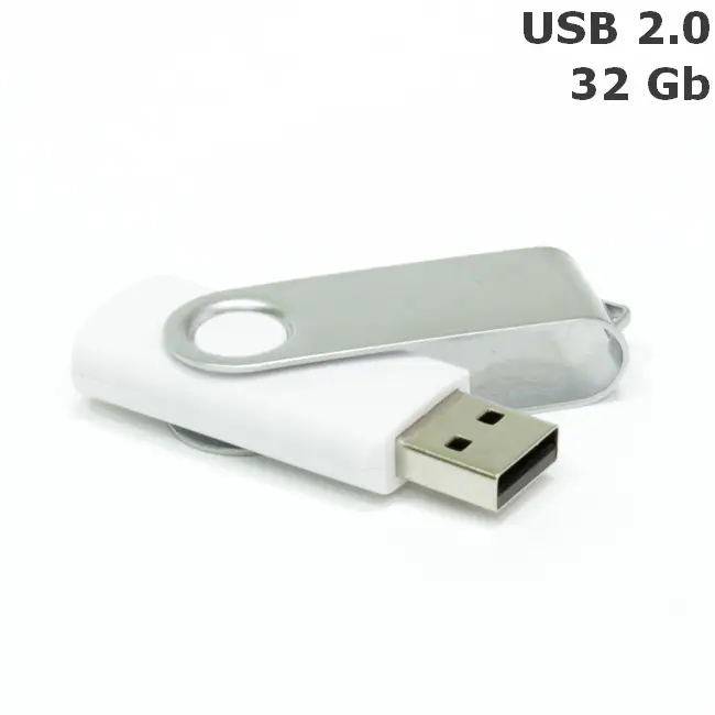 Флешка 'Twister' 32 Gb USB 2.0 Белый Серебристый 8692-79