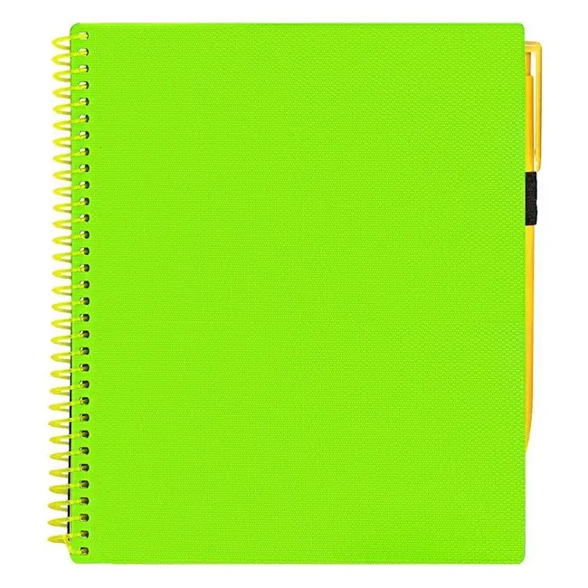 Блокнот A5 з ручкою на гумці Зеленый 11930-04