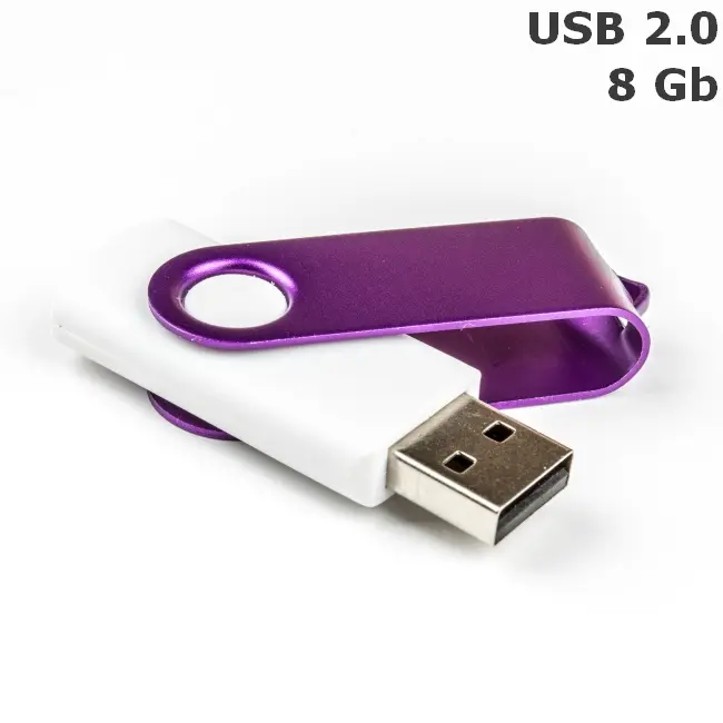 Флешка 'Twister' 8 Gb USB 2.0 Белый Фиолетовый 3673-137