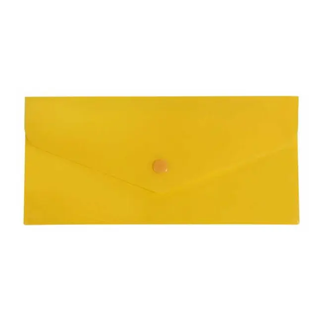 Папка євроконверт Е65 прозорий на кнопці жовтий Желтый 4359-03