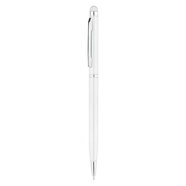 Ручка стилус металлическая шариковая Серебристый Белый 11906-03