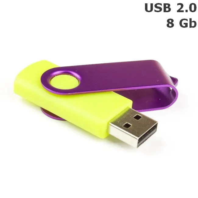 Флешка 'Twister' 8 Gb USB 2.0 Желтый Фиолетовый 3673-138