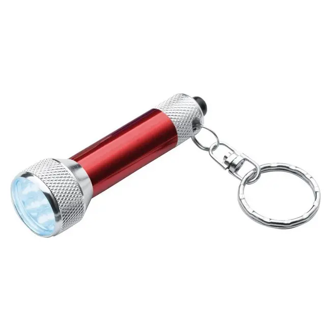 Фонарь LED металлический Серебристый Красный 14303-01