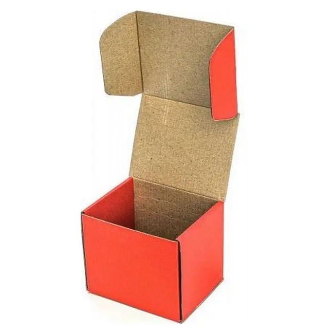 Коробка картонна Самозбірна 114х95х100 мм червона Красный 13847-01