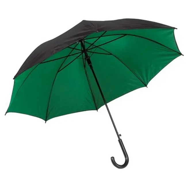 Зонт трость автоматический Черный Зеленый 5874-02