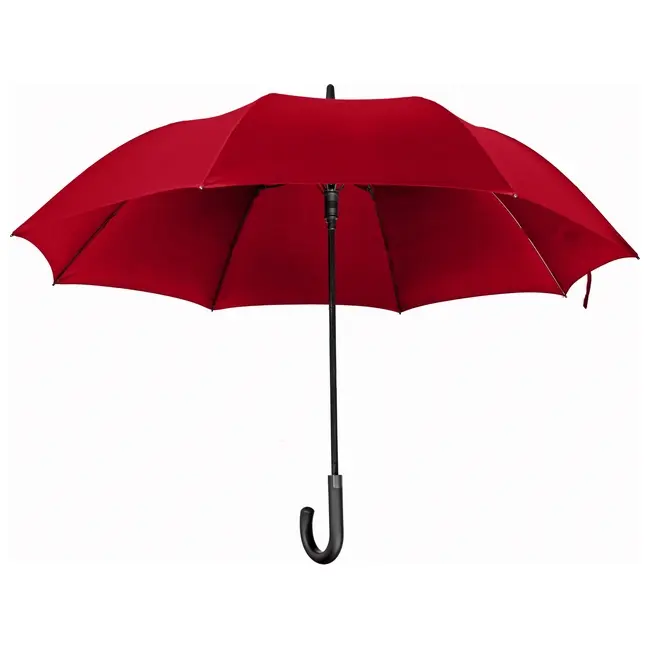 Зонт трость с карбоновым держателем и прорезиненной  ручкой Черный Красный 3708-02