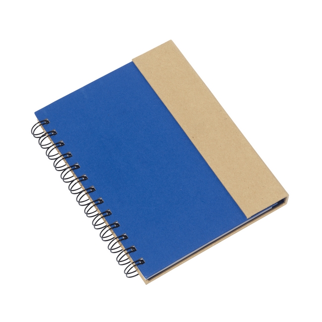 Блокнот со стикерами и картонной ручкой Древесный Синий 2844-01