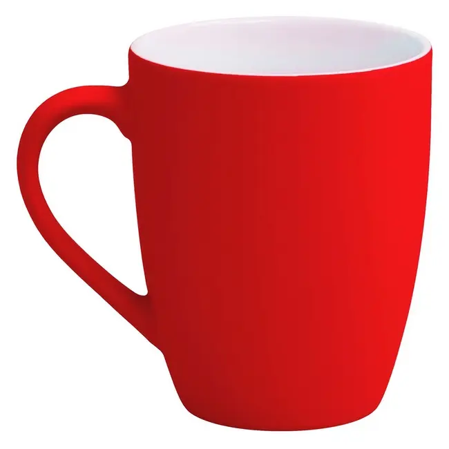 Чашка керамическая Soft-Touch 320мл Красный Белый 12663-04
