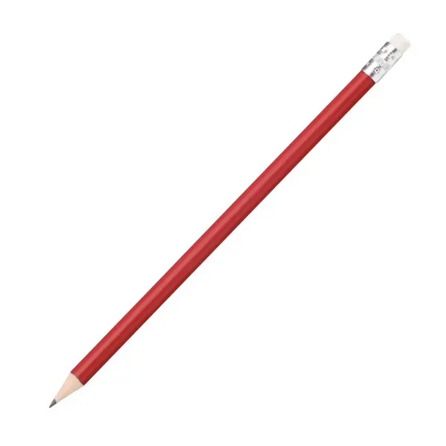 Дерев'яний олівець з гумкою Красный Серебристый 10079-04